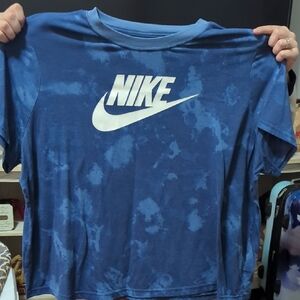 Nike Adults Tie-Dye Blue T-Shirt